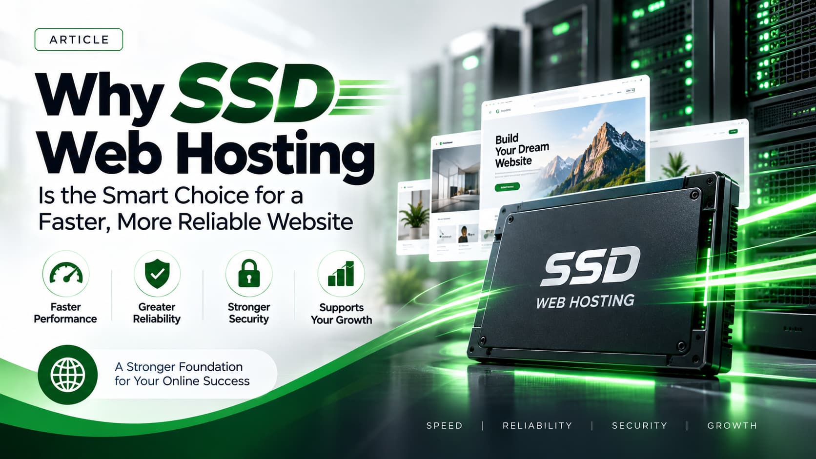 SSD Web Hosting: A Faster, More Reliable Foundation for Your Website